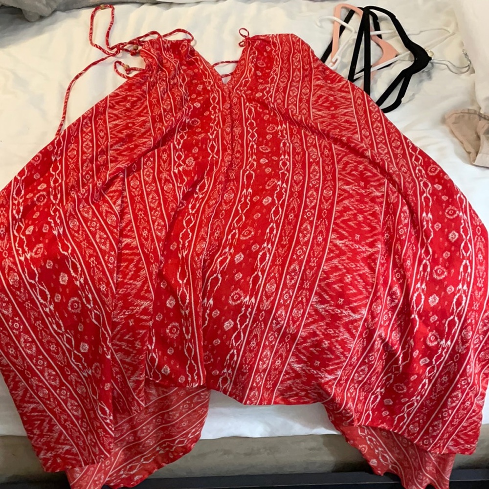 Red long dress